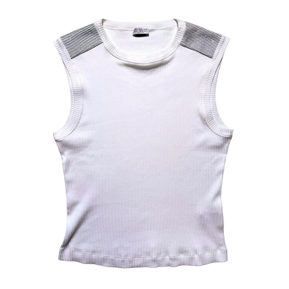 Monili studded ribbed tank